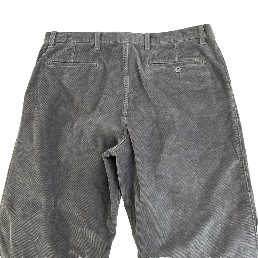 Mens Dockers Straight Fit Corduroy‎ Pants Size 36x29 Gray Preppy